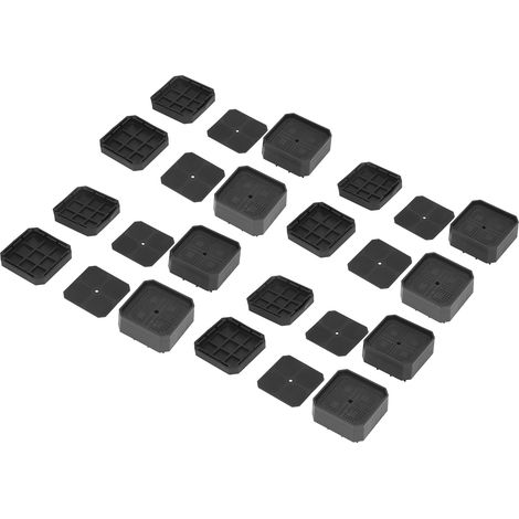 8 Pieds de Lit Anti-Dérapants Empilables pour Meubles, Machine à Laver, Table et Chaises