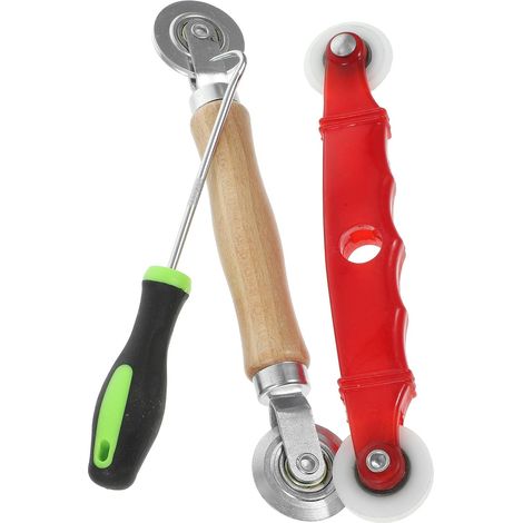 Outil à Rouleau pour Installation et Remplacement Facile en Bois, Acier et Plastique Roulettes Double Tête Couleur Aléatoire pour Écran Moustiquaire des Écrans (1/5)