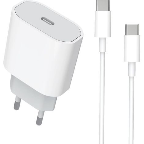 20-W-USB-C-Schnellladegerät für iPhone 16 / 16 Pro / 16 Pro Max / 15 Plus / 15 Pro, 1 m USB-C-zu-USB-C-Ladekabel für iPad Pro / Air / Mini, USB-C-Netzteil