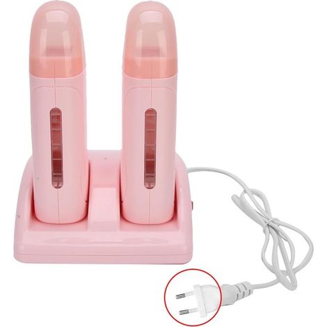 Tragbarer Wachserhitzer zur Haarentfernung, professionelles elektrisches Doppelkopf-Rollengerät mit 40 W für Zuhause und Spa. (1/5)