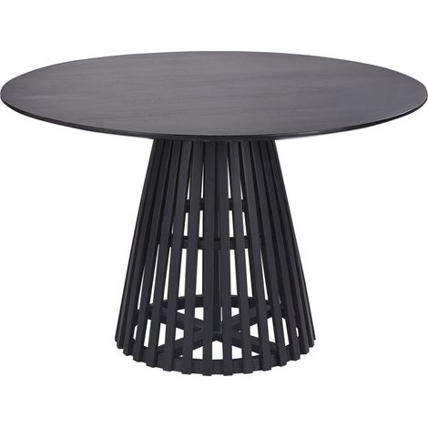 Dining Table MESILLA Black 120 cm 120 cm Acacia Wood