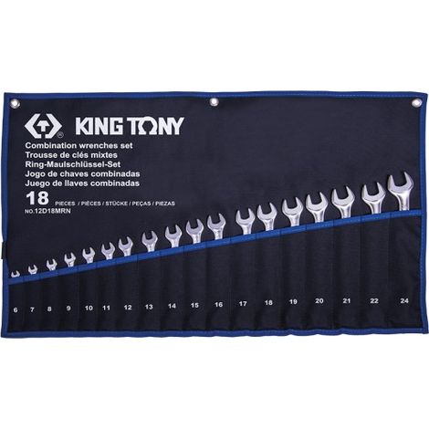 KING TONY - Trousse de 18 clés mixtes légères 6 à 24mm