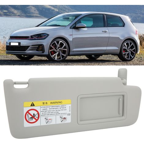 Pare‑soleil intérieur droit avant pour Volkswagen Golf MK7 2014‑2017, gris ABS et tissu, référence 5GG010029, remplacement. (1/5)