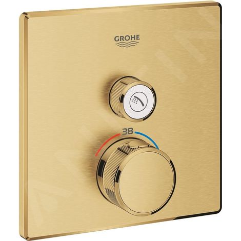 Thermostat Grohe Grohtherm SmartControl avec une vanne d'arrêt, (1/4)