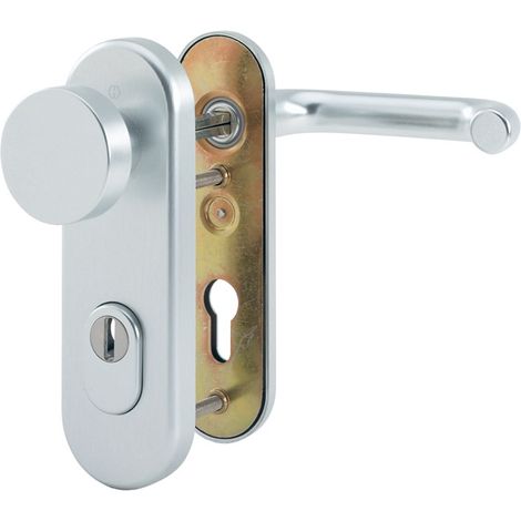HOPPE FS-Protection-poignée Paris FS-58/3332KZA/353K-1/138F Aluminium F1 D/K TS 42-47mm PZ rond - 1902241 (1/4)