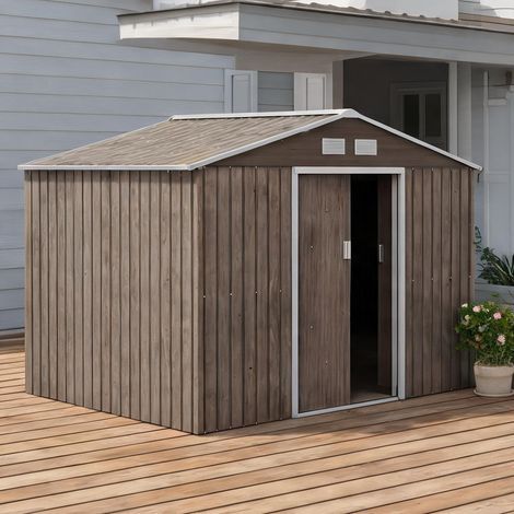 Abri de jardin en acier galvanisé 4,9 m² avec portes coulissantes (1/5)