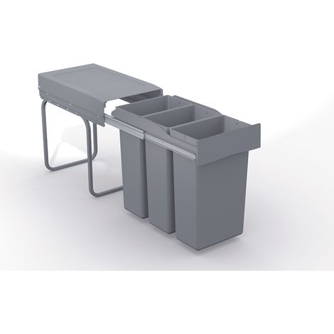 Clasificador de residuos grises Linea 223 300 mm 3x10 l SANS MARQUE