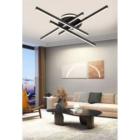 Trade Shop - LED-Deckenleuchte 45W SCHWARZ DECKENLAMPE LICHT 6500K 4000K 3000K PN-21N -