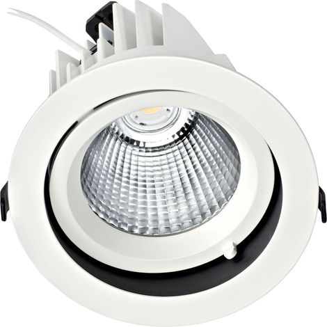 RANDY 3 Downlight rond orientable blanc 70° LED intég 36,6W 4000K 3600lm ARIC 50125 (1/2)