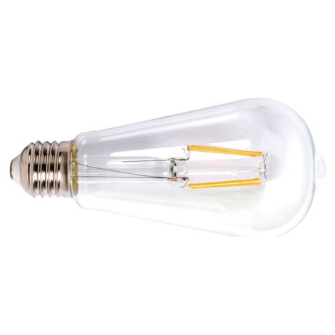 Bombilla con filamento LED pera transparente DUOLEC E27 luz fría 8W - talla
