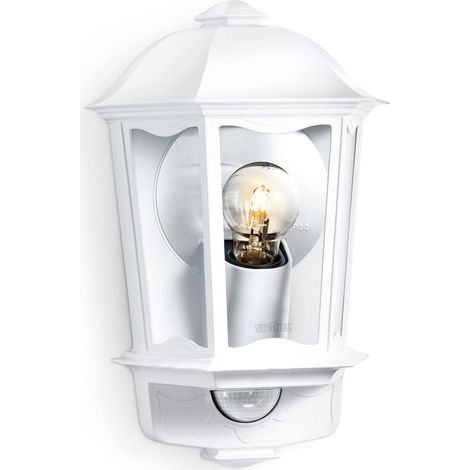 Steinel Lampada per Esterni con Sensore L 190 S, lampada da parete con rilevatore di movimento a 180°, E27, Bianco (1/4)