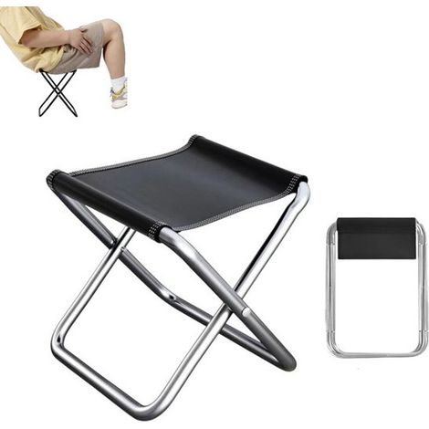 Sgabello pieghevole portatile monopezzo, ideale per campeggio, balcone, giardino, pesca, picnic e spiaggia. (1/4)