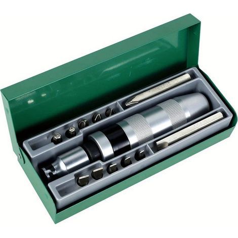 Professionelles 13-teiliges Schlagschrauber-Set mit Meißeln und Schraubenausdreher aus Chrom-Vanadium-Stahl für mechanische Reparaturen (1/5)