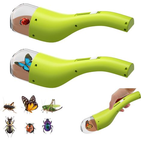 Paquet de 2 pièges d'insectes d'attrapteur d'araignée piège d'insecte grand piège d'insecte piège d'araignée piège d'insecte vivant avec poignée télescopique piège d'insecte piège de mouche vivant