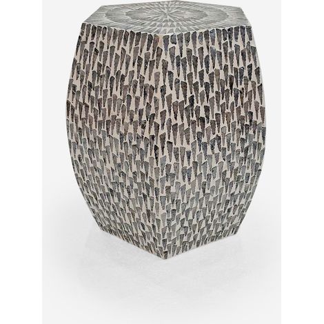 Tavolo esagonale moderno di design con intarsi in madreperla Tari