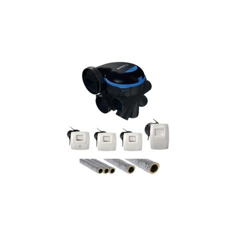 Aldes – Kit VMC simple flux hygroréglable EasyHOME MW' – Débit max 300m³/h – 7 sanitaires connectés – Mode HYGRO et BOOST CUISINE