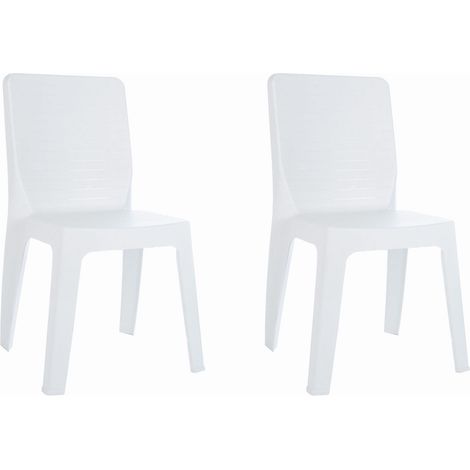 garbar IRIS Set 2 Silla Interior, Exterior Blanco