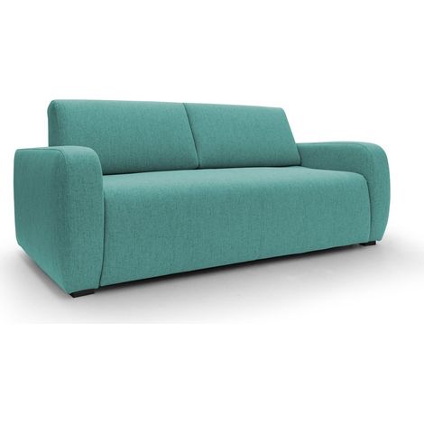 Duna Schlafsofa mit 20 cm Matratze aus wasserfestem Stoff T03 195 cm (mat. 140x197) grün