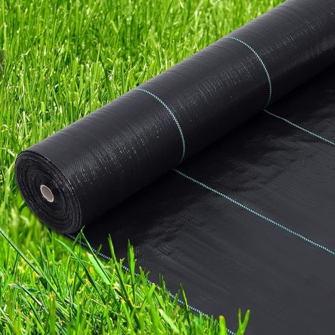 Rouleaux de géotextile 90g/m² – Dimensions 1.83m x 91.5m – Indéchirable pour gazon synthétique et parterres de fleurs