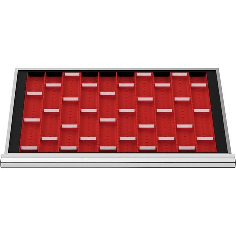 STIER Schubladeneinteilung Muldenplatten BLH 50 mm Innenmaß 800x450 mm 15 MP mit 2 Mulden