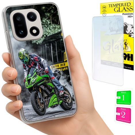 Custodia per OnePlus 15, cover posteriore con vetro 9H. (1/5)