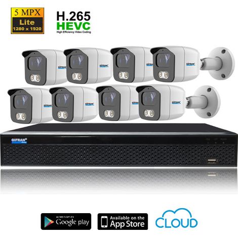 Kit videosorveglianza 8 telecamere da esterno 1TB 5MPX (1/4)