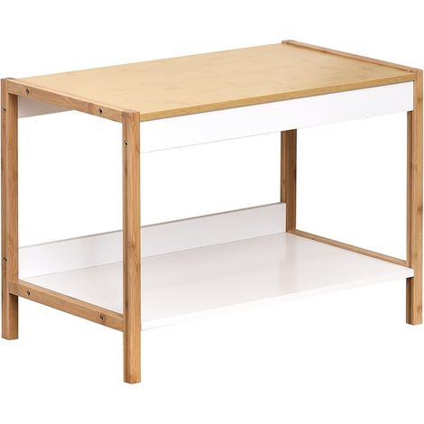 Meuble bas 1 étagère en bambou Nuovo (1/2)