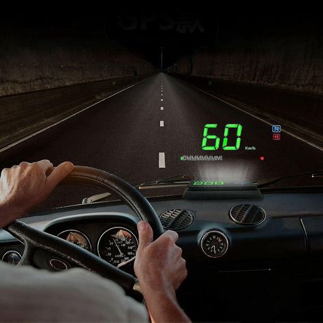 Compteur de vitesse GPS numérique pour voiture, affichage tête haute, alarme de survitesse (mph/km), avertissement de fatigue (wanan) (1/3)