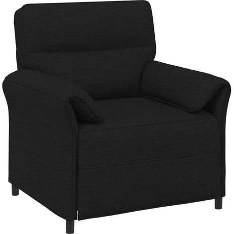 Divano 1 posto Nero 88 x 83 x 95 cm Tessuto vidaXL (1/5)
