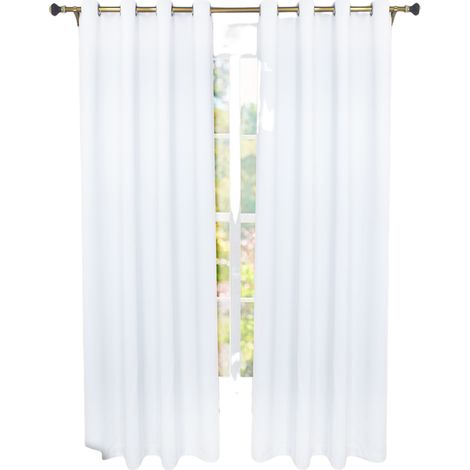 Rideau occultant total pour salon, rideau isolant thermique, rideau à œillets, convient pour porte-fenêtre, 2 pièces, 130 x 160 cm