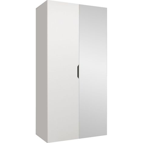 Armario Hartford 510, Blanco, 202x100x50cm, Puertas de armario: Con bisagras, Número de estantes: 0 (1/4)