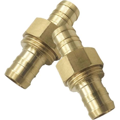 Raccord de tuyau d'arrosage double mâle, adaptateur pour tuyau d'arrosage, lot de 4, doré (1/5)