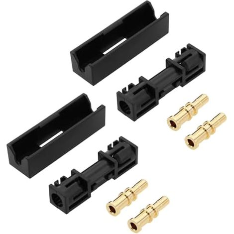 2 jeux de connecteurs pour câble fibre optique compatibles BMW, Mercedes, Audi – 2 connecteurs 30,6x9,4 mm + 4 têtes en cuivre 14,4x4,2 mm (1/5)