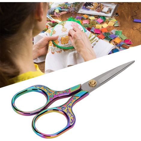 Ciseaux de Couture Rétro Colorés pour Broderie et Loisirs Créatifs (1/5)