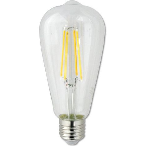 Trade Shop - LED-Glühbirne, 8 Watt, E27, ST64, warmes Licht, 3000 K, 880 Lumen, 220 V, T64-TC -