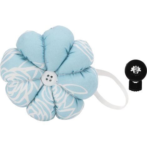 Coussin à Épingle de Poignet Sécurisé, Pratique et Efficace pour Débutants, Étudiants et Mères - Bleu Ciel Rose (1/5)
