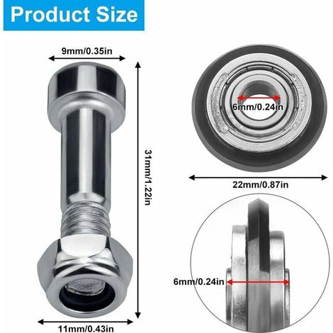 Molette de Coupe pour Carrelage en Carbure de Tungstène, Roulette de Coupe pour Carrelette de 22mm, Roue de Coupe de Carrelage pour Machine de Découpe de Carreaux Manuelle de 2 à 20mm.- (1/4)