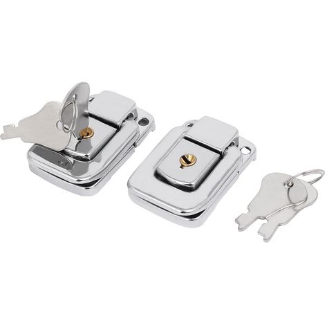 2 pièces Werkzeugkasten Schmuck Umschalten Riegel Fang Haspe Sperren Schlüssel de (1/3)