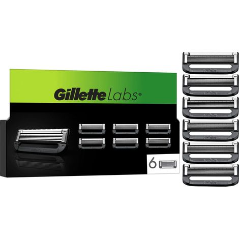 Gillette - GilletteLabs Razor Blades - Green/Black - 6 pcs