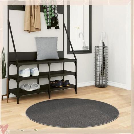 Tapis - VINGVO - IZA - Style scandinave - Anthracite - Antidérapant 100 cm (1/5)