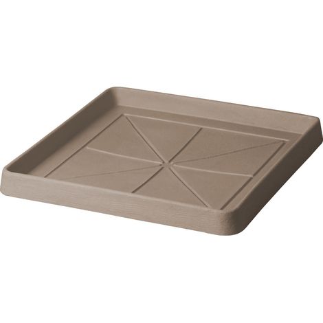 Quadratische Untertasse 30 cm - Cappuccino