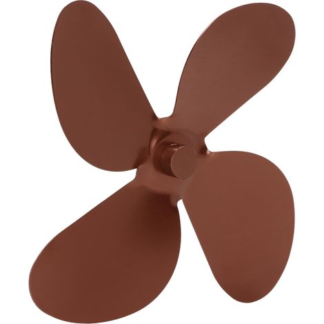 Kit de 4 pales de ventilateur de poêle en alliage d'aluminium avec vis et clé hexagonale de remplacement pour bronze (1/5)