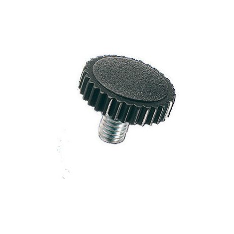 Vis métaux Tête Moletée nylon noir Tige Acier zingué M4X16-1 pièce
