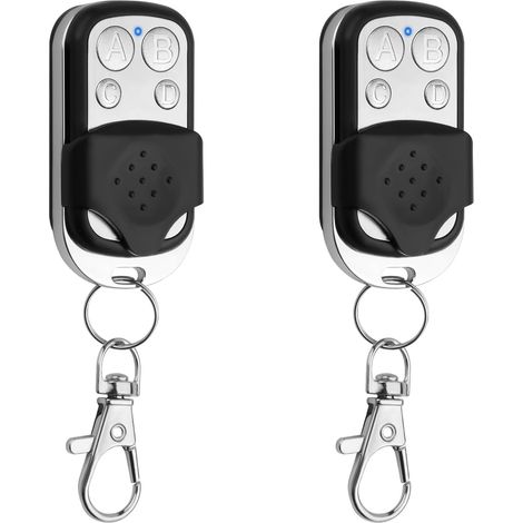 2 Pièces Telecommande Universelle Portail 433,92 MHz télécommande Garage Code Fixe Bip Portail Universelle Sans Fil Compatible 4 Boutons Touches Copie (1/5)