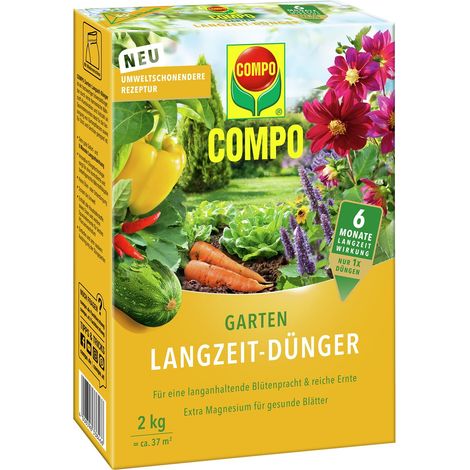 COMPO Garten Langzeit-Dünger für ca. 37 m² - 2 kg