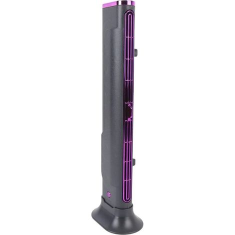 Ventilatore a torre senza pale - Ventilatore portatile USB - Flusso d'aria potente, salvaspazio - Per casa, ufficio e camera da letto - Grigio (1/5)