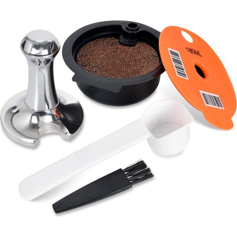 Dosettes de Café Réutilisables, Capsules de Café Rechargeables 180 ml en PP, avec Tasseur de Café 51 mm, Accessoires Compatibles pour la Machine à Café Bosch (1/5)