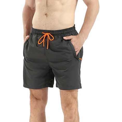 1 short homme, en nylon, poches zippées, taille ajustable avec cordon, pour sport et plage (1/5)