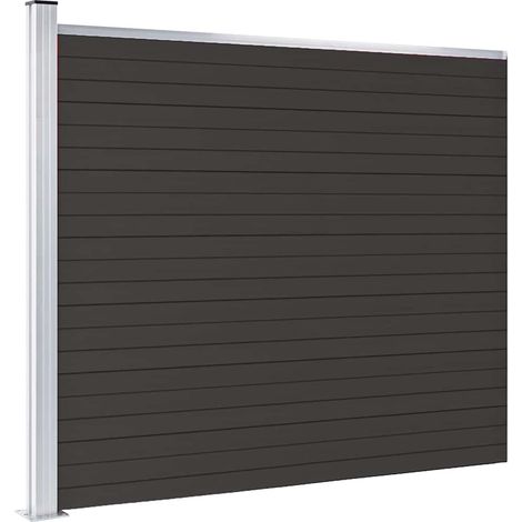Maison Exclusive - Zaunelement WPC 175x146 cm Schwarz
