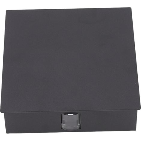 Luminaire murale carrée en aluminium LED 6W 2LED faisceau lumineux haut/bas, lampe de couloir pour chambre, salon, KTV, salle à manger (tension AC85-265V, blanc chaud 6W, éclairage bilatéral, boîtier (1/5)